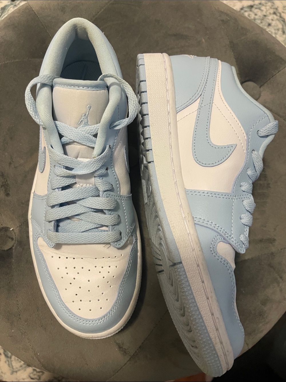 Nike Air Jordan Light Blue and White Athletic Sneakers